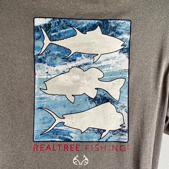 Realtree Short Sleeve Performance Fishing Shirt Men's Large - Picture 7 of 7